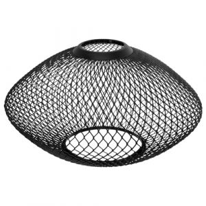 CIYODO Abat-jour en métal exquis en fer forgé couverture de lampe suspendue en maille abat-jour de plafond de style rustique pour espace de vie (Jikay, neuf)