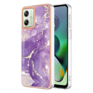 SEAHAI Coque pour Motorola Moto G54 5G, Ultra Mince &Eacute;l&eacute;gant en Silicone Souple Motifs Color&eacute;s Coque Brillante Antichoc, TPU Gel Etui R&eacute;sistant - Violet fonc&eacute; (Liner-EU, neuf)
