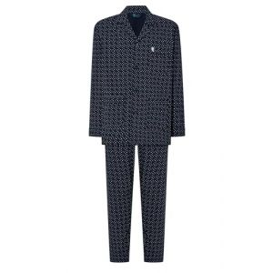 El Búho Nocturno Pyjama Homme Long Revers Popeline Imprimé Pyjamas pour Hommes, 65% Polyester, 35% Coton, Bleu 1400, 5XL (El Búho Nocturno, neuf)