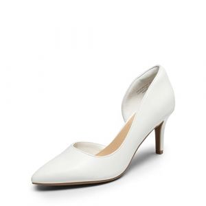 DREAM PAIRS Escarpins Femme Classique Chaussure à Talon Confortable avec Fleur pour Le Mariage,Size 38,Blanc-PU,SDPU2416W (dreampairsEU, neuf)
