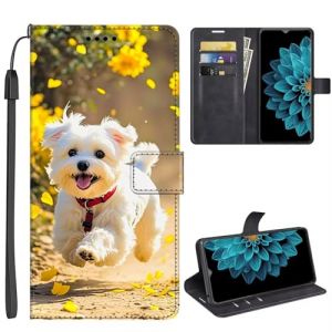 SEHEYA Coque pour Samsung Galaxy S7 Edge Etui &agrave; Rabat Flip Folio Portefeuille 3D Motifs Housse de Fonction Support Magn&eacute;tique Porte Cartes Folio Case, Chiot (SEEYA, neuf)