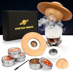 Kit de Fumoir Cocktail, Ensemble Fumeur Cocktail avec 4 copeaux Bois, kit de Boissons pour Fumeur de Whisky à l'ancienne, Cocktails Accessoires pour Whisky, Boissons, Bourbon, café, Fromage, viandes (Gentlesoft-UK, neuf)