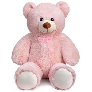 BEJOY Ours en peluche géant de 100 cm, grand ours en peluche, cadeau d'amour, d'anniversaire, de Saint-Valentin, rose clair (BEJOY GLOBAL, neuf)