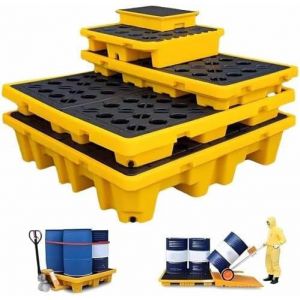 Plate-Forme de Confinement des f&ucirc;ts Palette Plastique &eacute;tanche Palette pour Chariot &eacute;l&eacute;vateur Bac de r&eacute;tention des f&ucirc;ts d'huile,49 * 35 * 9cm (zxmeimm, neuf)