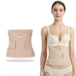 YUVKIN 1 Pcs Ceinture Post-Partum Respirante, Gaine Post-Partum R&eacute;glable avec 2 Extensions &Eacute;lastiques, Ceinture Abdominale Femme avec 2 Soutiens Lombaires (XL) (HerEdit, neuf)