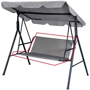 Housse de Si&egrave;ge de Jardin pour Balan&ccedil;oire de Jardin, Housse de Chaise de Jardin Couvre-si&egrave;ge Swing, 2 et 3 Places (Gris, 148 * 52 * 52cm) (Rosyfine, neuf)