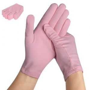 AovYoo 6 Paires Gant Coton Hydratants Eczema, Gants de Travail Minces Contre N&eacute;vrodermite, Gants Protection l'ecz&eacute;ma pour Peau S&egrave;che et Sensible,Rose (AovYoo flagship store, neuf)