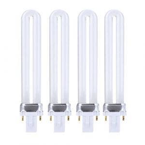 Nail Art Dryer Lamp Tube Nail Art Dryer Lamp Bulb Tube 9W UV Light Bulb Replacement UV for Machine Gel Curing, 4Pcs (Buxianggongzuodeyitian, neuf)