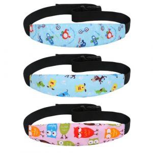3 Pièces Tête de Siège Auto Bébé,Cale Tête Bébé Voiture pour Voiture pour Siège de Sécurité Enfant,Cale-Têtes pour Sièges Auto Repose Holder Bandeau pour Voyage, Protection Du Cou Epaules (Liangxian, neuf)