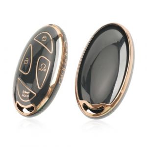[Nouveau 2024] GAFAT Hyunda-i Tucson 2025/ Kona SX2 EV/ Ioniq 6/ Ioniq 5/ Sante Fe 2024 2025 2026 Coque de Clé de Voiture, Housse de Protection pour Clé, TPU Gel de Silice [7 Boutons] (Noir) (GAFAT(EU), neuf)