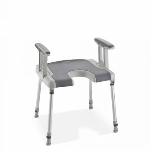 Invacare Aquatec® Sorrento Tabouret de Douche avec accoudoirs et découpe hygiénique (Rehamuehle, neuf)