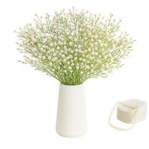 Fleurs artificielles gypsophile en bouquet avec effet fleurs s&eacute;ch&eacute;es &ndash; bouquets &eacute;l&eacute;gants pour d&eacute;coration mariage, fleurs d&eacute;co d&rsquo;int&eacute;rieur raffin&eacute;es, parfaites comme bouquet pour mari&eacute;e ou d&eacute;co maison (SIGNATURE-DECOR, neuf)