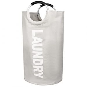 Paniers à linge pliable, 90L Panier à Linge avec poignée, Sac à Linge en Tissu Oxford, Panier Linge Sale Bac Linge Sale, Corbeille à Linge portable, trieur à linge, collecteur de bouteilles - Gris (MASSA JACOPO  S.R.L., neuf)