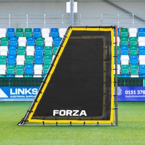 FORZA Steel42 Buts de Football [6 Tailles] | Cadre Robuste en Acier R&eacute;sistant aux Intemp&eacute;ries | Cage, Filet et Piquets | Kit de Rebond en Option (But + Kit de Rebond, 366 cm x 183 cm) (Net World France, neuf)