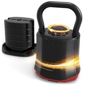 HXD-ERGO Kettlebell Ajustable 6-en-1 (3&ndash;18 kg), Poids R&eacute;glable Rapide, Large Poign&eacute;e Ergonomique, Kettlebell Compacte pour Entra&icirc;nement &agrave; Domicile (HXD-ergo, neuf)
