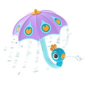 Yookidoo Fill N Rain Jouet de bain interactif avec parapluie paon pour b&eacute;b&eacute;s et tout-petits &ndash; Jeu d'eau amusant et &eacute;ducatif avec bulles et effet pluie pour enfants de 1 &agrave; 2 ans (violet) (ADI Global Store FR, neuf)