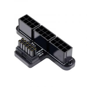 CY Adaptateur 12VHPWR ATX3.0 PCI-E 5.0 Power Modular vers 3 ATX 8P Adaptateur pour carte graphique 4080 5090TI 16 broches 12 + 4P (angle vers le bas à 90 degrés) (CABLECY Official, neuf)