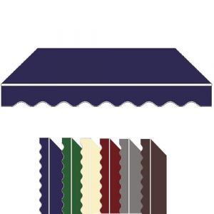 ZYXQQJ Tissu De Remplacement pour Auvent De Terrasse 250&times;200 300&times;250 350&times;300 500&times;300cm Toile De Rechange Store Banne Auvent De Fen&ecirc;tre(Blue,8.2x6.5ft/250x200cm) (AuroraStock, neuf)