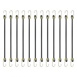 12 Pièces Tendeurs Elastique avec Crochets, Tendeur Bache Sandow, Longueur 25 cm, pour Sécurisation de Meubles, Caravanes, Tentes de Camping et Motos, Sangles Extensibles Elastiques (pingdingshankaifeijianshegongchengyouxiangongsi, neuf)
