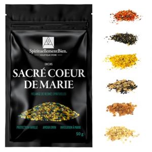 Encens Sacr&eacute; c&oelig;ur de Marie r&eacute;sine Sacr&eacute; & Authentique en Grain 50gr pour Fumigation Brule Parfum ou Encensoir Protection familiale - Amour Divin - Invocation &agrave; Marie - Alternative Encens Baton-Cone (Spirituellement Bien, neuf)