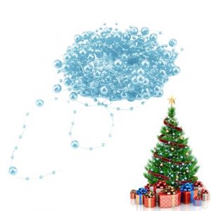 HERCHR Bobine de Fil de Perles de 10 m, Guirlande de Perles D&eacute;coration, 10 M Perles artificielles cha&icirc;ne Perles cha&icirc;ne Guirlande Ligne de p&ecirc;che Perle Guirlande d&eacute;coration de f&ecirc;te de Mariage(Bleu) (KnowStoree, neuf)