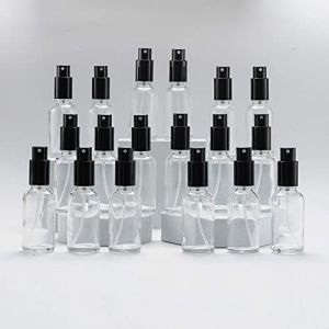 YIZHAO Flacon Spray Vide 30ml, Transparent Bouteille Spray Verre, avec Brouillard de Pulverisateur Fine, pour Huiles Essentielles, Aromathérapie, Parfums, Nettoyage, Voyage, Pharmacie – 18Pcs (One Trillion Network, neuf)