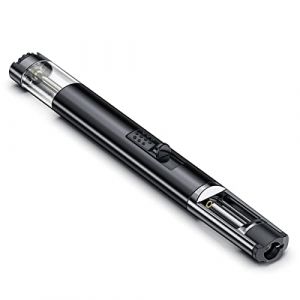Briquet Tempête, Briquet à Gaz Rechargeable, Jet Flamme Bougies Briquet Coupe-Vent à Jet Long Cadeau pour Homme Black (sans Gaz Butane) Marque : jopoo (WallE-Go, neuf)