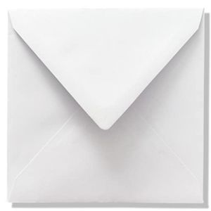 Lot de 100 enveloppes carrées - blanc, 155 x 155 mm, 110 g/m² (Paper & Gifts, neuf)