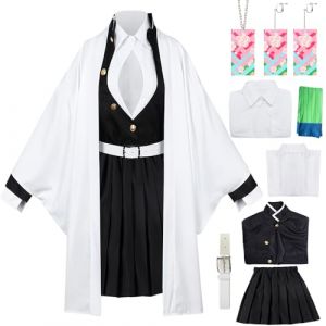 YYDSXK Cosplay Nezuko Tanjirou, Déguisement Kamado Nezuko Tanjirou Kochou Shinobu Mitsuri, Cadeau pour Enfants Adulte, Ensemble de Cape Kimono pour Carnaval Halloween Noël (Miscco-FR, neuf)