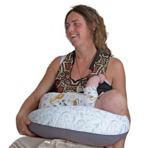 Hippychick - Coussin d'allaitement - Coussin d'allaitement de maternité - Housse en Coton Amovible et Lavable (Gris) (Hippychick Limited, neuf)