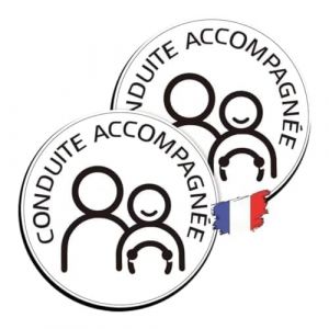 kinoco Accompagn&eacute;e Magnetique,2PCS Conduite Supervis&eacute;e Magnetique Peut &ecirc;tre Adsorb&eacute; sur Le V&eacute;hicule,Mat&eacute;riau Anti-reflet Conduite Acc (CREANOVA, neuf)