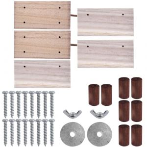 ZONADAH Échelle en bois naturel pour hamster et animaux de compagnie - Plateforme d'oiseau - Balançoire à souris - Échelle à 5 couches - Plateforme d'escalier - Appareil d'entraînement (pamecoe, neuf)