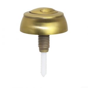 Bouton de chasse d'eau double pour toilettes, bouton poussoir pour r&eacute;servoir, bouton poussoir pour toilettes, taille 8,7 &times; 5,8 &times; 5,8 cm, bouton poussoir dor&eacute; (LuckCharm, neuf)