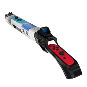 CUZKC Poignée Compatible avec pour Splatoon 2/Splatoon 3，Pistole Compatible avec pour Nintendo Switch， Shooting Gun Compatible avec pour Joy-Con.(Noir et blanc) (CUZKC, neuf)