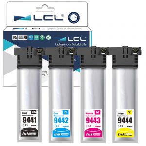 LCL T9441 Cartouches d'encre Compatible pour Epson T9441 T9442 T9443 T9444 pour Epson Workforce Pro WF-C5210 WF-C5210DW WF-C5290 WF-C5290DW WF-C5710 WF-C5710DWF WF-C5790 WF-C5790DWF (4-Pack) (Great Office, neuf)