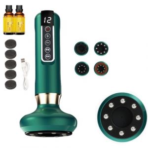 Serenya Masseur Anti Cellulite Avis, Serenya Anti Cellulite Puissant Appareil Massage Cellulite, Ventouse Electrique Anti Cellulité, Avec 12 Modes D'Aspiration (Têtes sphériques en acier-Vert) (yuanxuu, neuf)