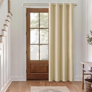 MIULEE Rideaux Occultant Beige Clair 140x200cm 1 Pièce à Oeillets-Rideaux Opaque Doux et Esthétiques Rideau Thermique Isolant Anti Froid Chaleur (MIULEE HOME, neuf)