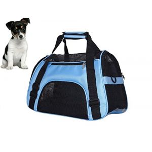 SP-Cow Sac de Transport, Sac Transport Chien Respirant et Pliable,Caisse de Transport Chat Sac pour Animaux Portable, pour Chat Chaton Petit Chien, pour Train/Voiture/Restaurant/Avion, Homologué Avion (Sp-Cow, neuf)