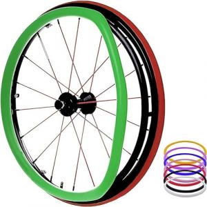 1 paire de housses de main courante pour fauteuil roulant, 22/24 pouces, en silicone, antidérapantes, résistantes à l'usure, pour jantes de fauteuil roulant, pour poignées de roue arrière de fauteuil (zhang yingAA, neuf)