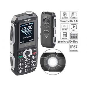 Téléphone Mobile Outdoor Double SIM étanche et Antichoc XT-300 [Simvalley Mobile] (Pearl Diffusion, neuf)