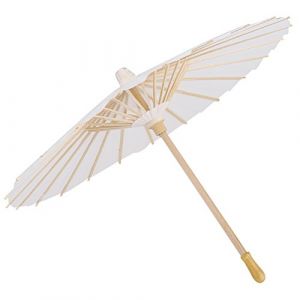 Parapluie En Papier, Parasols de Papier, Petit Parapluie Blanc en Papier, Parasol Papier Mariage, Peinture à Faire Soi-même Décoratif Parapluie, Pour Fête De Mariage Photo Cosplay Prop (40cm) (Tyenaza, neuf)