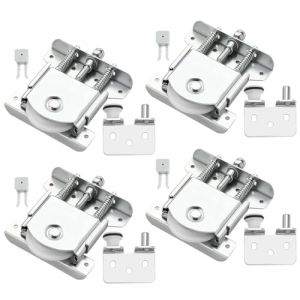 Lot de 4 pièces de porte de placard coulissante, kit de rechange pour porte de placard coulissante, guides de porte coulissante, rouleaux compatibles avec les portes de placard Stanley/Spacepro/iSpace (YULONG-Europe, neuf)