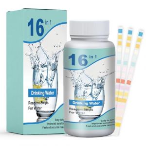 50Pcs 16 en 1 de Test d'eau Potable,Test d'eau sur pH,Test eau potable,Pour le Dureté totale de la Qualité de l'Eau,potable Kit de test d'eau,16 en 1 pour aquarium,piscine,spa,puits,eau du robinet (shenxingtong, neuf)