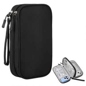 THQAE 1 Pcs rangement cable Sac de Rangement C&acirc;ble, Portable Pochette Rangement Cable, Pochette Rangement Cable, Pochette de Rangement, Accessoires Voyage pour Disque Durs, Chargeur, C&acirc;bles, Carte SD (ProTechika O&Uuml;, neuf)
