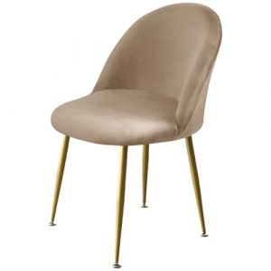 Levoberg Housse de Chaise Salle &agrave; Manger Scandinave Extensible en Velours Housse Chaise Dossier Arrondi Elastique Couverture de Chaise Scandinave pour Maison Mariage H&ocirc;tel 1 Pi&egrave;ce Chameau (Levoberg-EU, neuf)