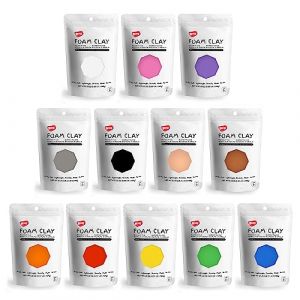 BOHS Ensemble de Pâte à Modeler 12 Couleurs qui Sèche à l'Air (1.2 kg) – Douce et Moelleuse pour Cosplay, Projets Scolaires, Empreintes de Mains de Bébé & Slime – Parfait pour Enfants et Adultes (BOHS Toys, neuf)