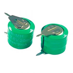 Pile ACCUS 20Mah 3.6V Ni-MH 2mA Rechargeable avec P&Acirc;TE Broche A SOUDER (1806) (✪ UN VENDEUR FRAN&Ccedil;AIS ✪, neuf)