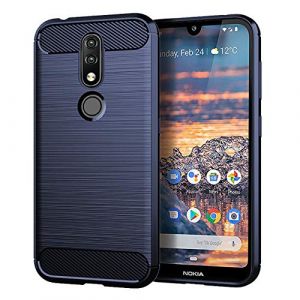 NEKOYA Coque Nokia 4.2,Nokia 4.2 Coque de Protection avec Absorption de Choc et Anti-Scratch [ Fibre de Carbone Souple Gel de silice TPU] pour Nokia 4.2 (Nekoya360, neuf)
