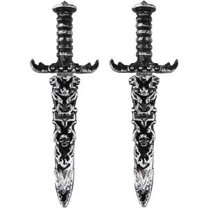 Guyode 2 Pièces Epee Pirate Enfant Pas Net Dague Jouets en Plastique Epee Enfant Couleur Argent Rétro S'applique à Garçons et Filles Costumes Accessoires Pirates Accessoires Fête (Wholeston OÜ, neuf)