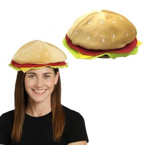 Chapeau de hamburger, Fête et Carnaval, Accessoire de Costume Unisexe Adulte,Casquette intéressant,Chapeau de Fête Convient aux Adultes et aux Enfants (QUQU JIANING, neuf)